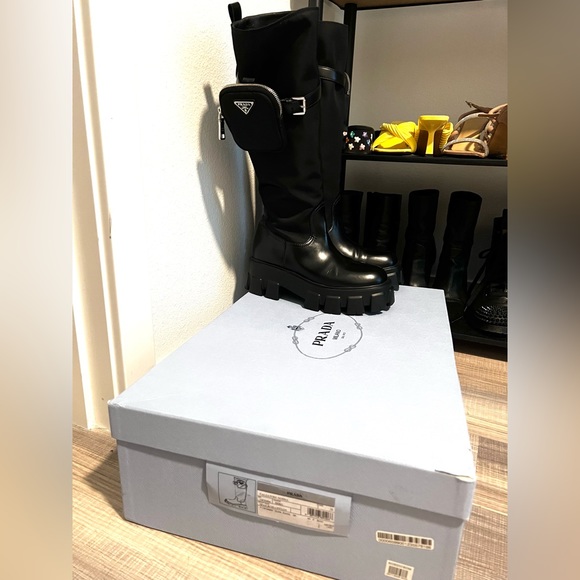 Prada Monolith Platform Riding Boot - Picture 6 of 9
